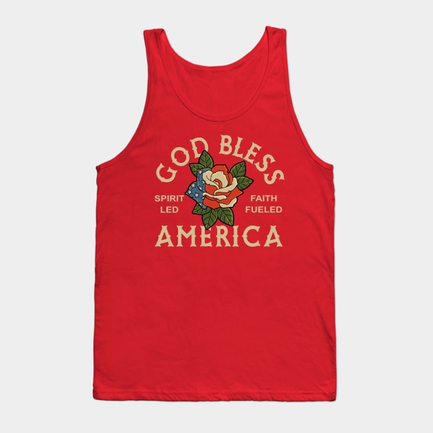 Christian Apparel Clothing Gifts - God Bless America Tank Top by AmericasPeasant